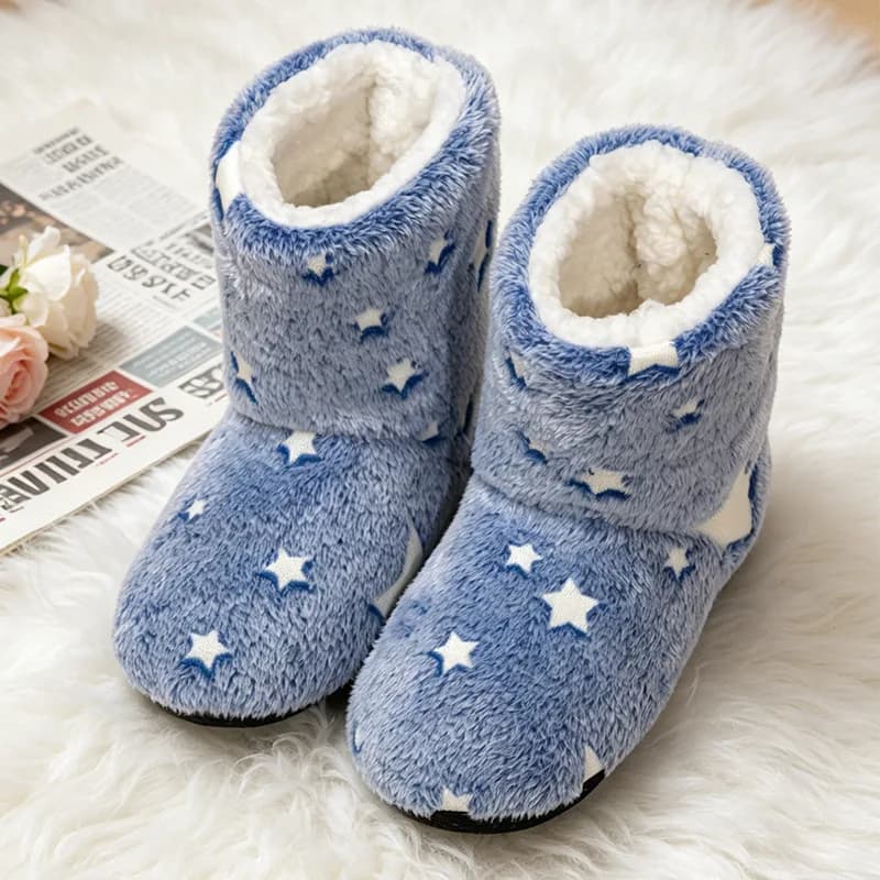 Best-selling floor shoes boots soft-soled cotton socks, star-patterned adult socks, mid-calf warm floor boots, floor socks