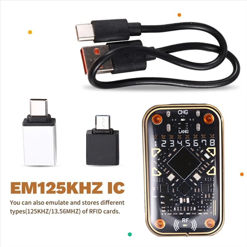 A25P Chameleon Ultra V2.0 RFID Lettore di chip intelligente Emulatore di smart card + 2XCUID Card 125K 13.56Mhz Decodifica scheda Duplicatore NFC