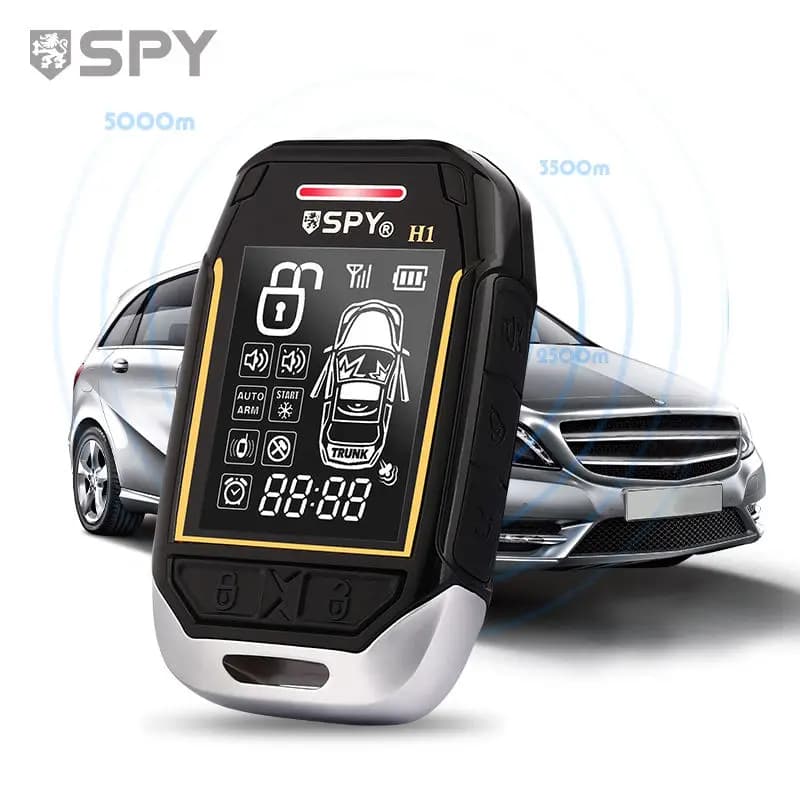 SPY sistema di allarme per auto a due vie Set completo immobilizzazione avviamento remoto Keyless Entry Automotive Smart Start Stop Button Lock Kit
