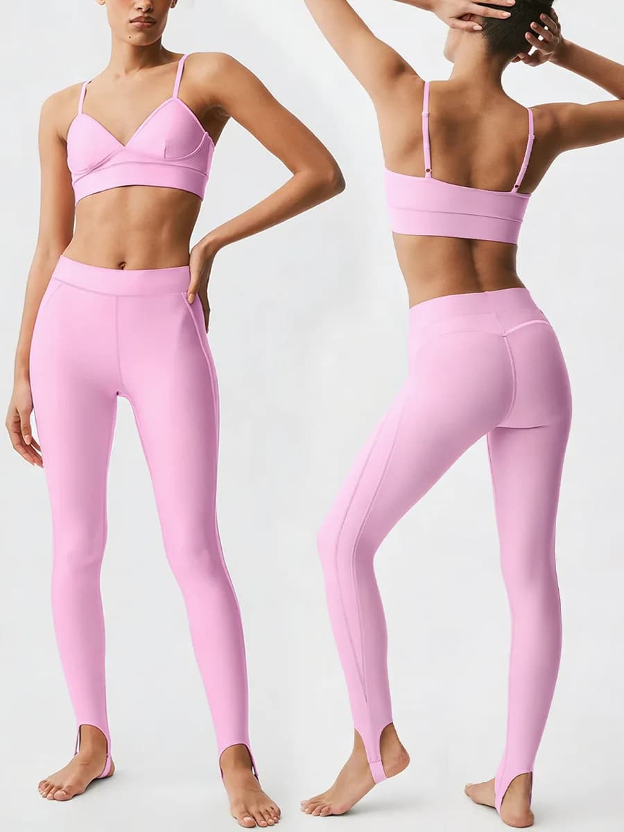Women Yoga Suit High Waist Hip Lifting Abdominal Compression Slimming Legging Beautiful Back Bra Gym Fitness Pilates Sportswear