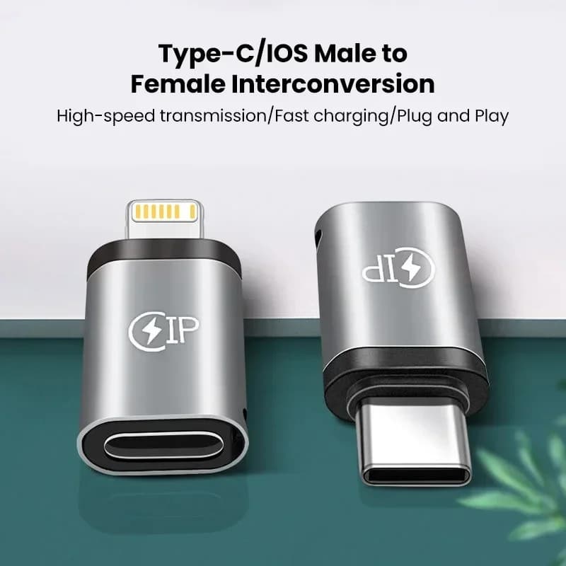 Convertitore cavo USB - Adattatore da Lightning a USB-C 20W per iPhone 15/14/13 Pro Max, Huawei, Xiaomi, Samsung