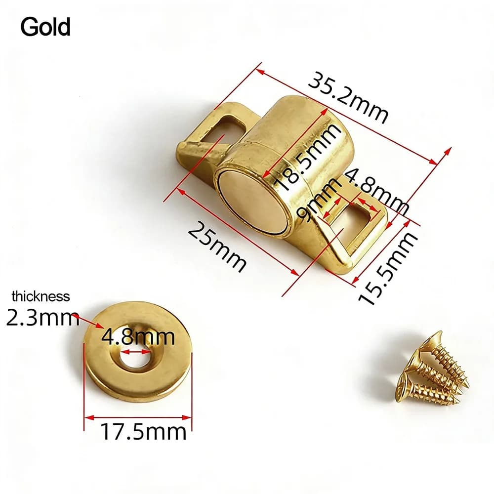 Useful Metal Magnet Cabinet Door Catch Magnetic Punch-free Furniture Door Stopper Drawer Latch Hardware Hardware Accessories