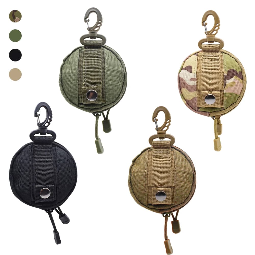 Nuovo portamonete da uomo casual all'aperto Portamonete portatile Mini portamonete rotondo con cerniera