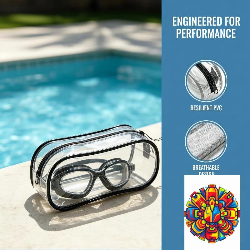 Swimming Goggles Storage Bag Waterproof Anti-scratch Protective Cover for Adult Kids Beach Swim Training Outdoor Sports