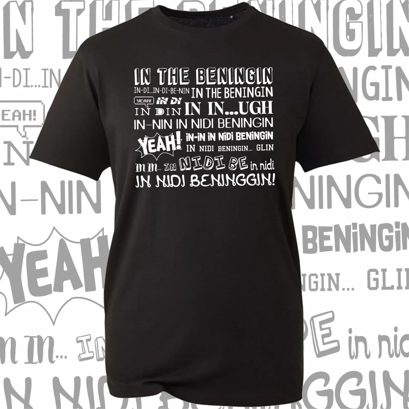 All'inizio parodia divertente t-shirt, Joke Meme, divertente dicendo, In beninging,