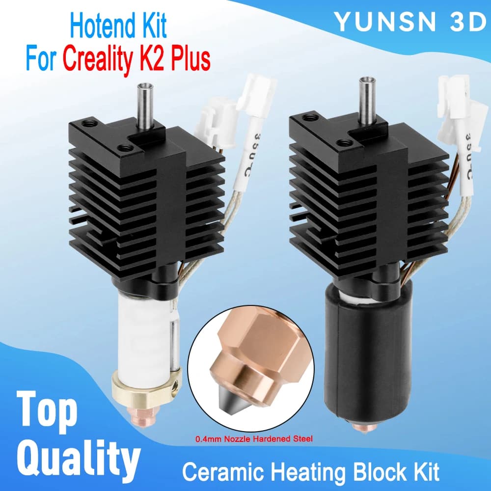 For Creality K2 Plus Hotend Kit Ceramic Heating Block Replacement Hot End for K2 Plus 3D Printer Spare parts Fast change knob