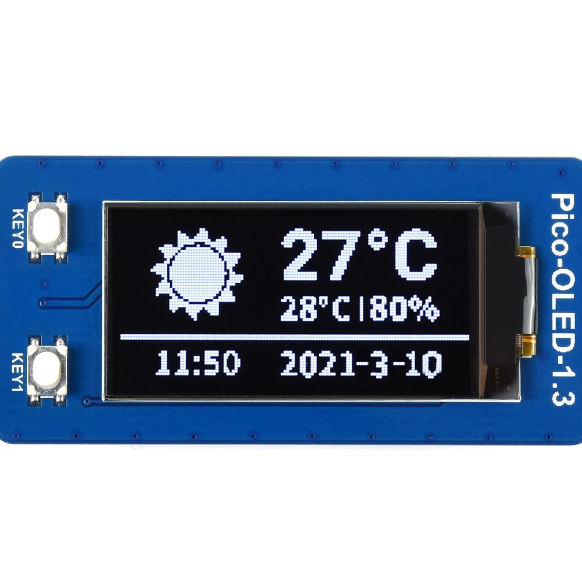 Modulo display OLED Waveshare da 1,3 pollici per Raspberry Pi Pico 64*128 SPI/I2C