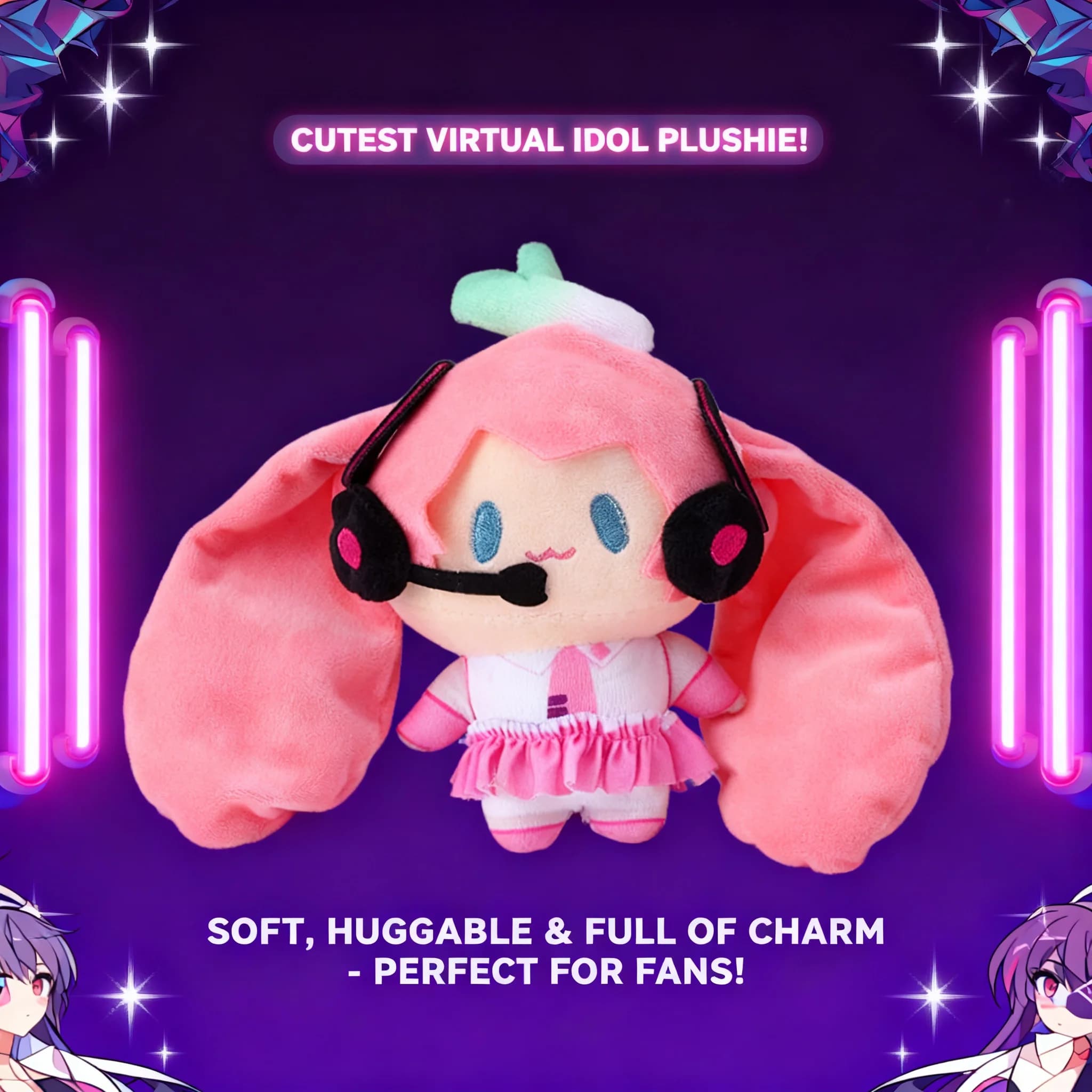 Miku Hatsune Plush Doll Keychain Stuffed Animal Toy Anime Figure Cute Birthday Gift for Girlfriend Mini Limited Edition Kawaii