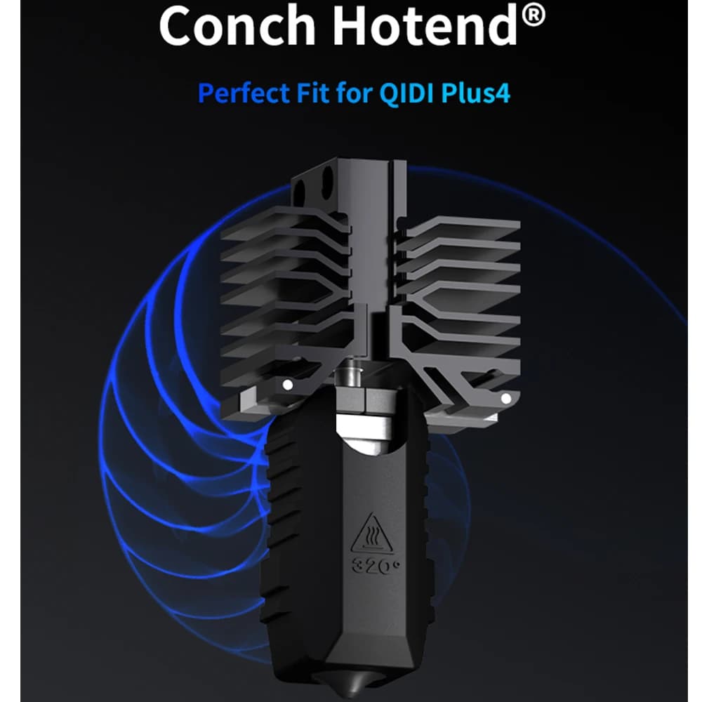 Phaetus Conch Hotend per stampante 3D QIDI Plus 4 Conch Hotend ugello staccabile multi formato per stampante 3D QIDI