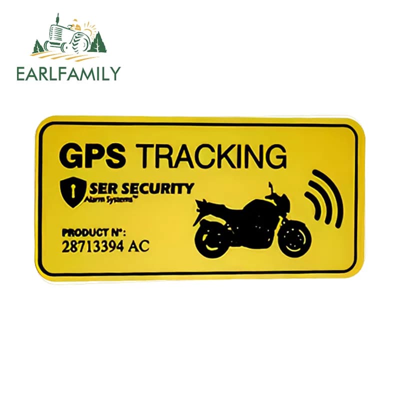 EARLFAMILY Adesivi Antifurto GPS con Allarme, Stile Graffiti, Personalizzati per Casco Moto, Adatti per Accessori Esterni