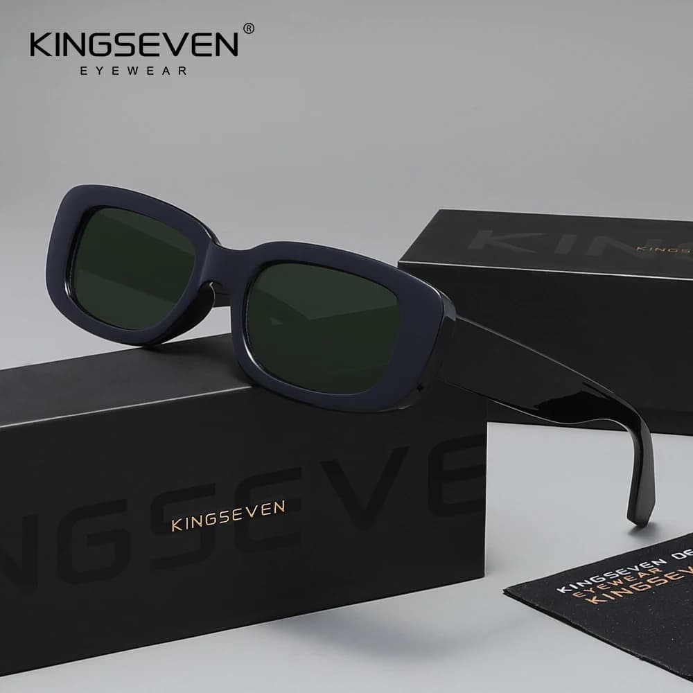 KINGSEVEN Small Rectangle Sunglasses Street Photography Women's Glasses Summer UV400 Fashion Design