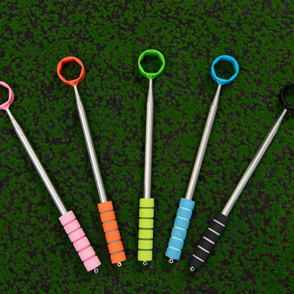 Strumento retrattile per raccogliere palline da golf, 1 pezzo, pinza in acciaio inossidabile da 9 piedi, accessorio da golf regolabile e resistente per campi da golf e pratica, regalo ideale per gli appassionati di golf