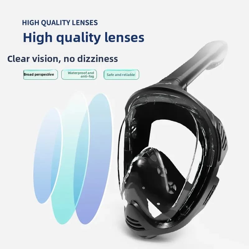 Beginner Snorkeling Mask Diving Mask Full Dry Snorkeling Apparatus Anti-fog Snorkeling Mask