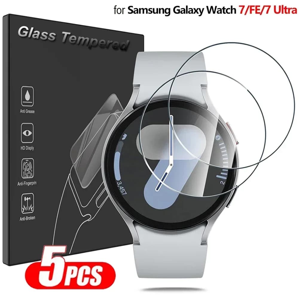 Vetro temperato per Samsung Galaxy Watch 7 40mm 44mm/FE 40mm HD protezione schermo per Galaxy Watch 6 5 Ultra 47 accessori Protec