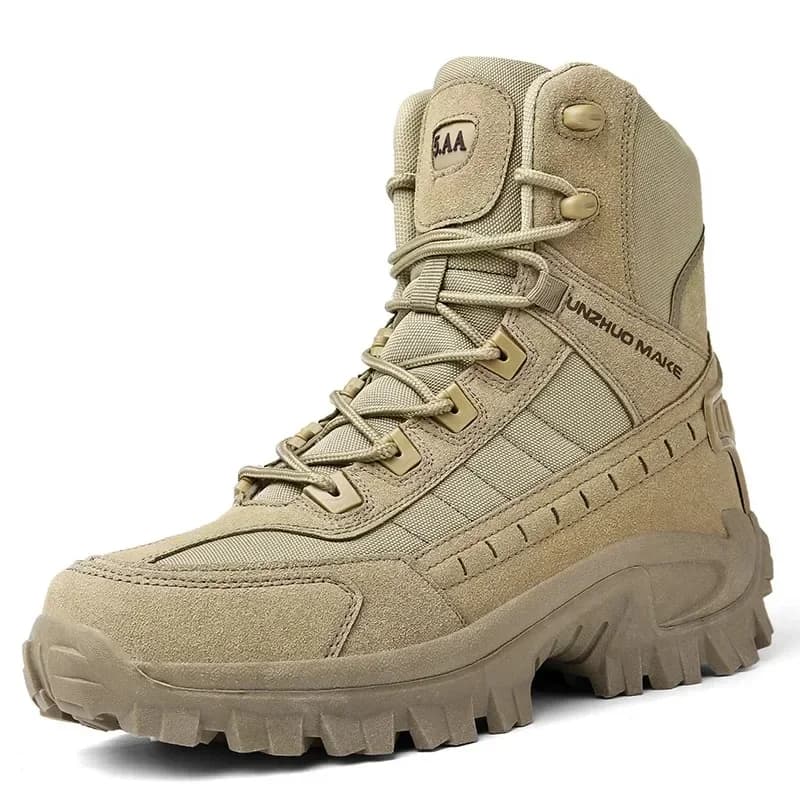VIPOL Stivali da combattimento nel deserto da uomo Stivali tattici resistenti all'usura da esterno Scarpe da caccia alla caviglia nel deserto da escursionismo Stivali antinfortunistici da lavoro