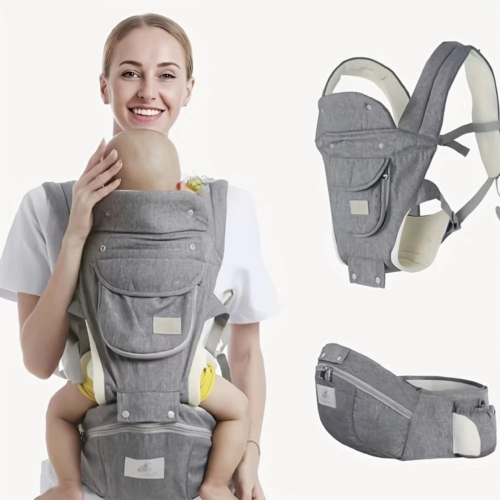 Forniture ergonomiche per bambini marsupio con seggiolino per bambini morbido cotone 3 In 1 marsupio con sgabello per neonato a casa viaggi all'aperto