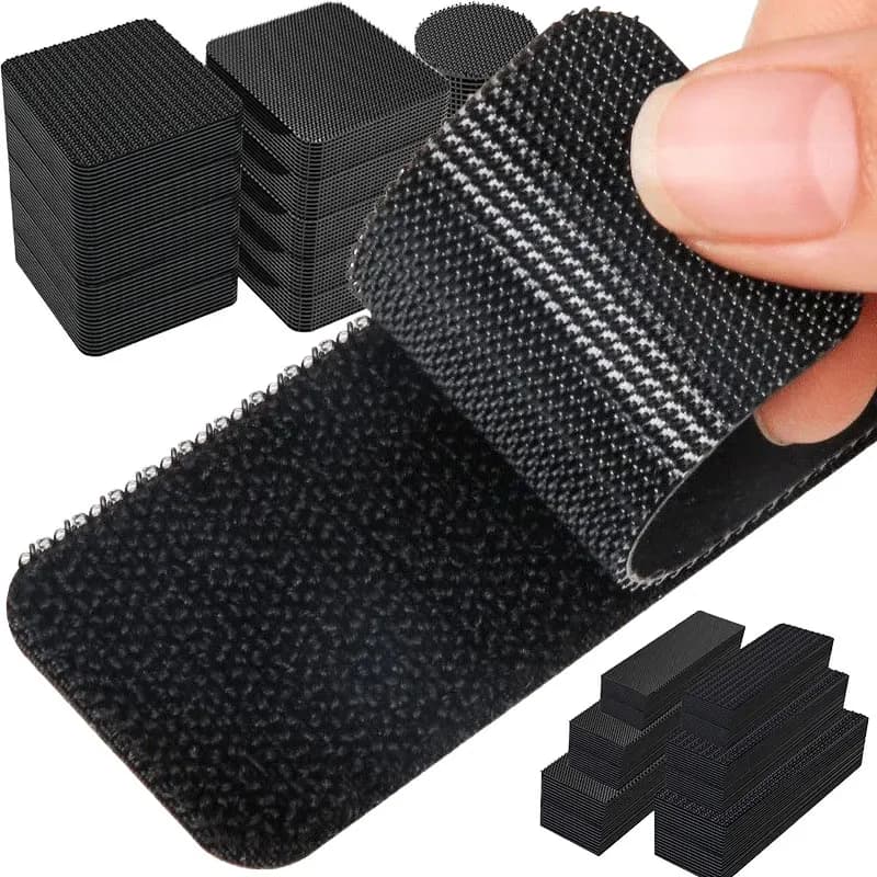 5/10/20Pair Hook and Loop Carpet Fixing Stickers Self-Adhesive Double Sided Car Floor Fixed Patches Floor Mat Non-slip Grip Tape