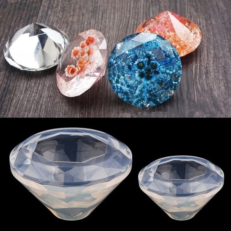 DIY Silicone Diamond Pendant Mold Creative Handmade Crystal Jewelry Resin Casting Mould Making Tool Accessory