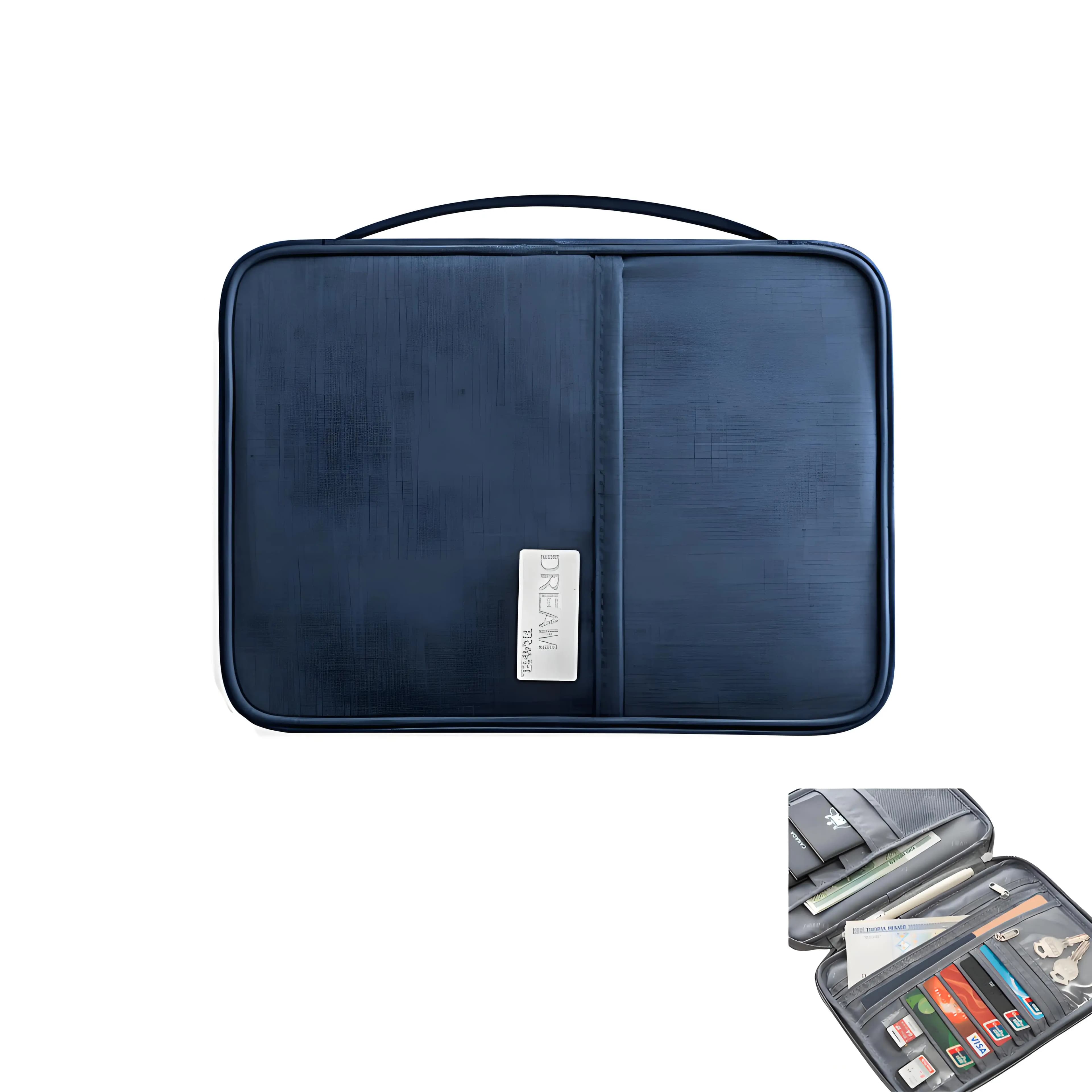 Porta passaporto impermeabile Borsa da viaggio portatile Organizer per passaporto multifunzionale Custodia per documenti Borsa per donne e uomini