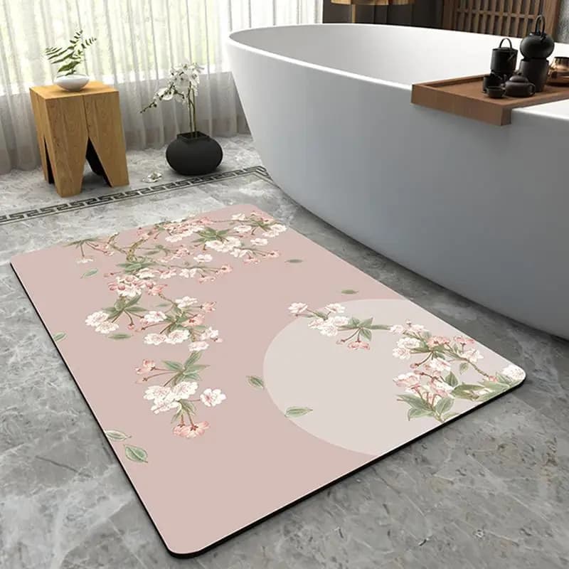 Qui Dry Water Absorbent Soft Pad Silicon Dendroid Batoom Mat Chinese Sle Entrance Door Mat Non Slip Floor Rug Home Use