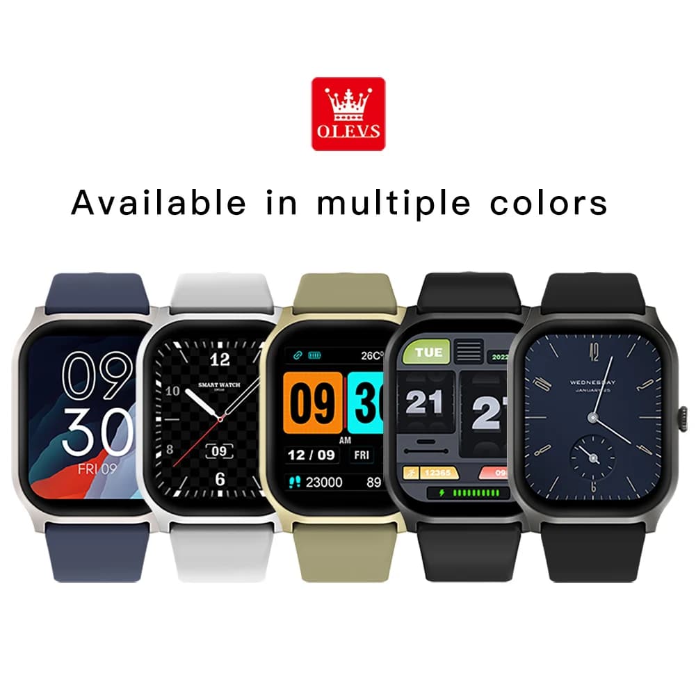 OLEVS 8205 Smart Watch Fashion Original 2.01Inch Touch Screen IP68 Waterproof Sports Bluetooth Smartwatch Compatible Android iOS