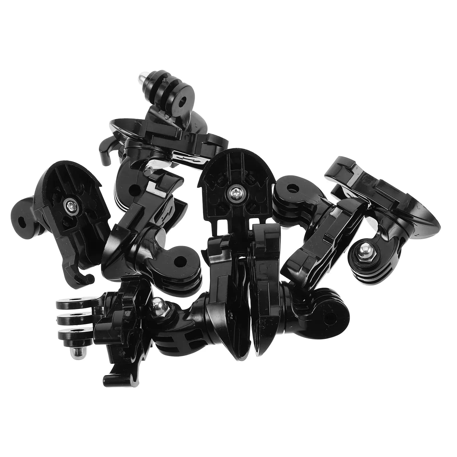 Versatile adapter for 10-piece action camera, vertical support with phone clamp and long inch screws from a quarter inch for