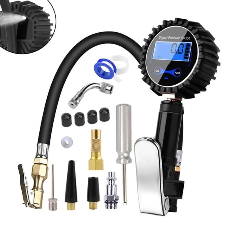 Gonfiatore digitale per pneumatici R9CC con manometro pneumatico per camion/auto/bici 200PSI