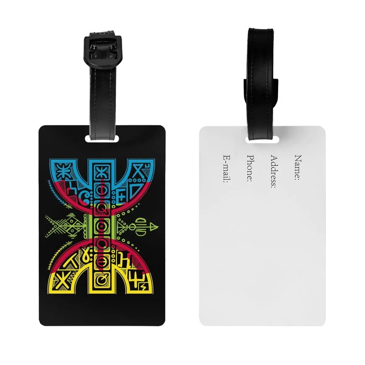Etichette per Bagagli Kabyle Jewelry Amazigh Marocco, Accessori per Valigie, Etichetta per Bagaglio da Viaggio, Porta Etichetta con Nome e Indirizzo