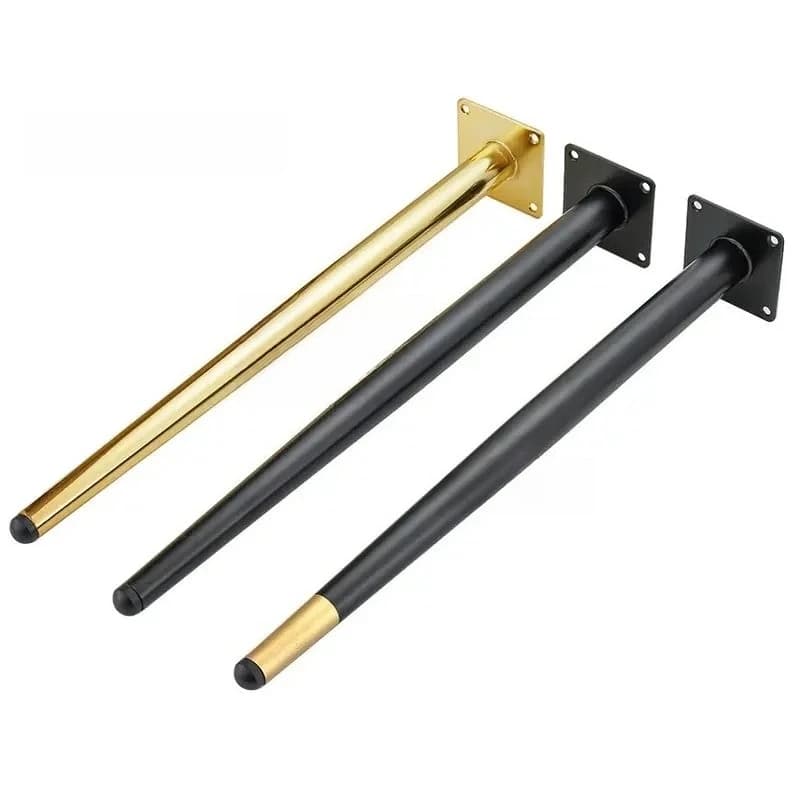 4 pezzi/set piedini per mobili, 50-72 cm per sostituire il tavolo da pranzo, piedini in metallo affusolati per sedia da lavoro