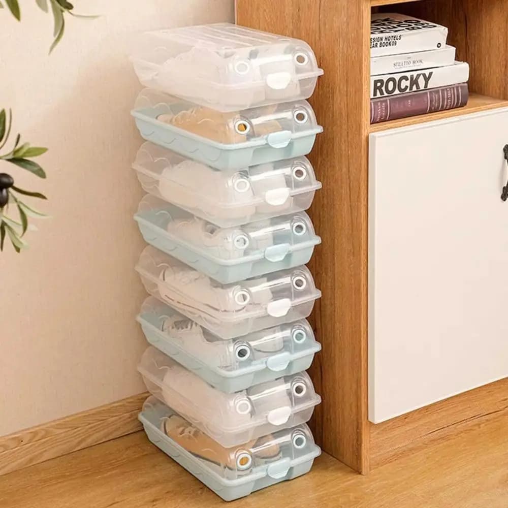 Durable Transparent Household Storage Box Drawer Type Thickened Shoe Box Breathable Dust-proof Dustproof Shoebox