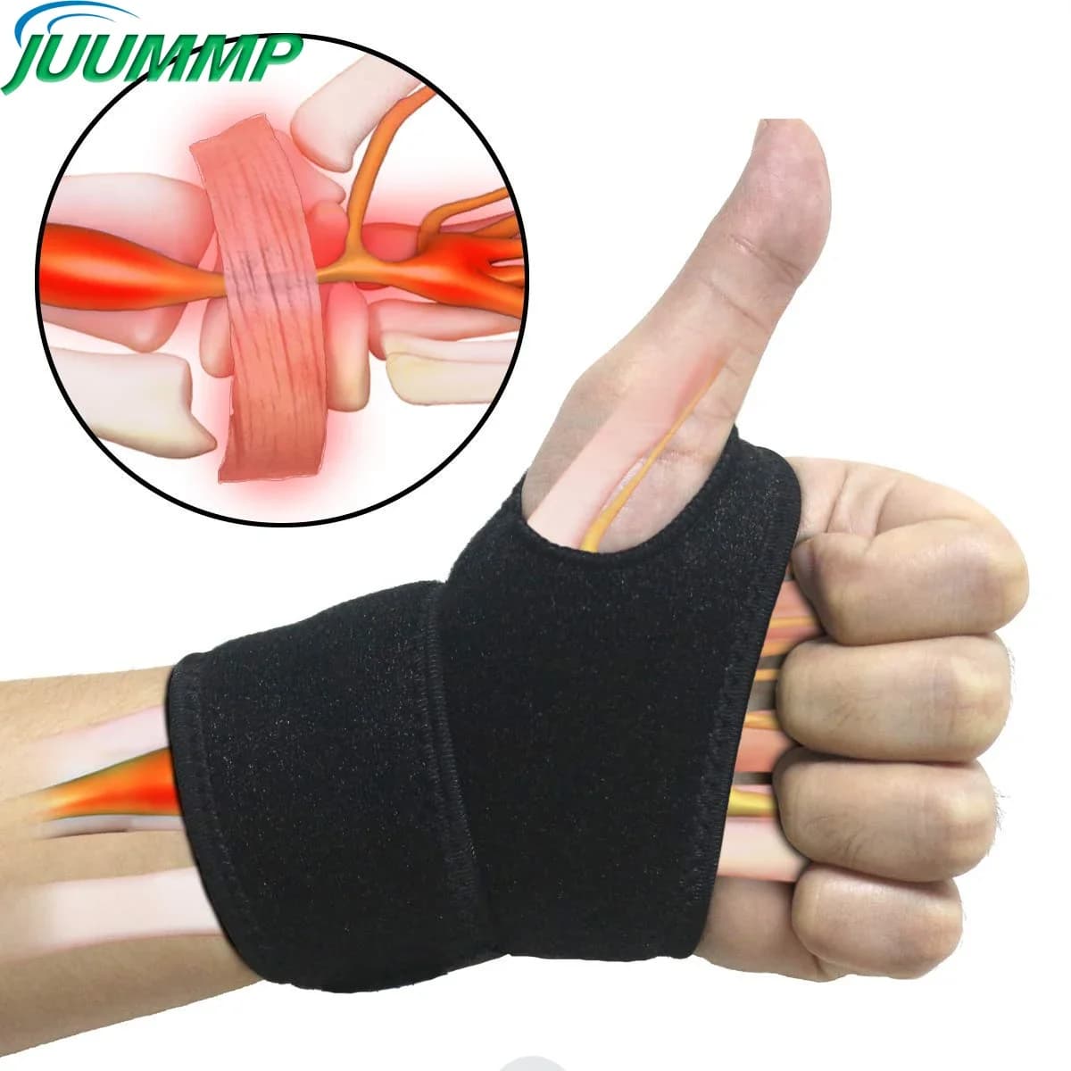 JUUMMP 1 pz carpale Tunnel tutore per il polso supporto per il polso regolabile Brace Wrist Compression Wrap artrite tendinite sollievo dal dolore