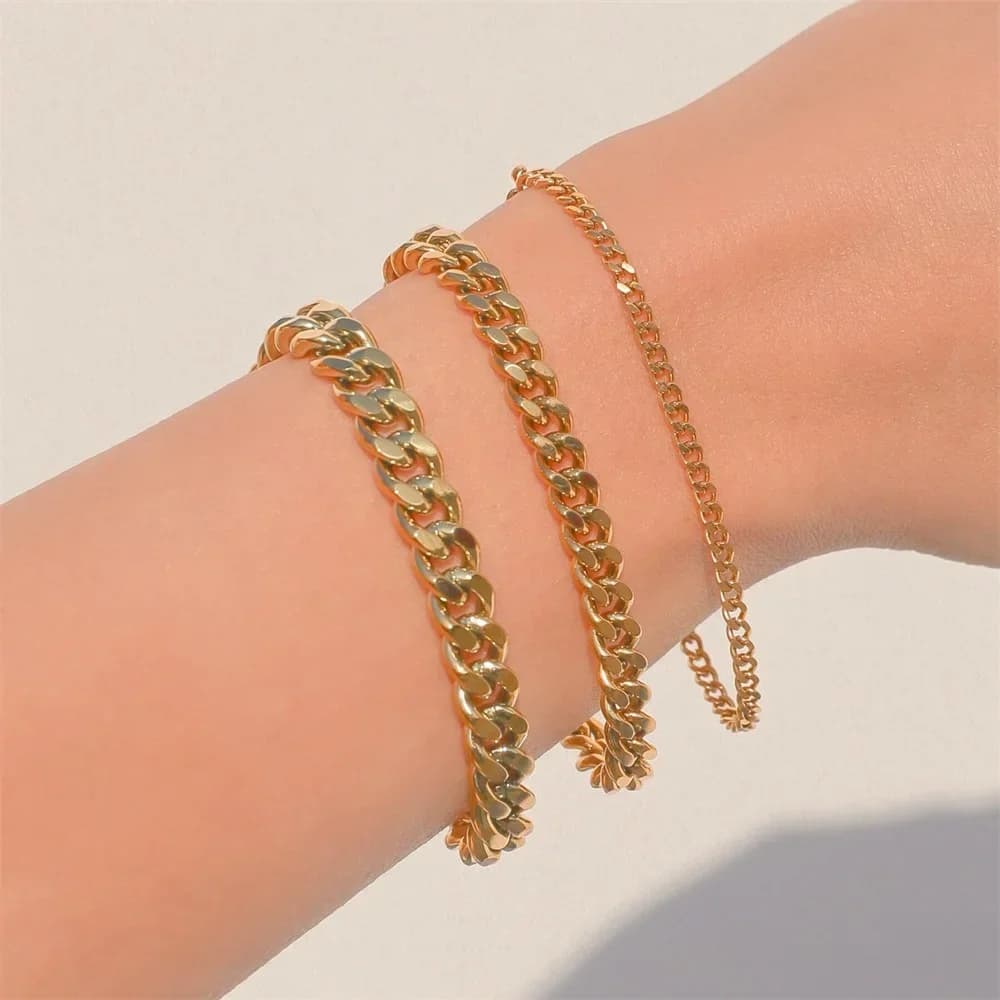 Bracciale Fai da te Nome Lettera iniziale Ciondolo Bracciali dorati Bracciale a catena di gioielli in acciaio inossidabile per donne Regali personalizzati