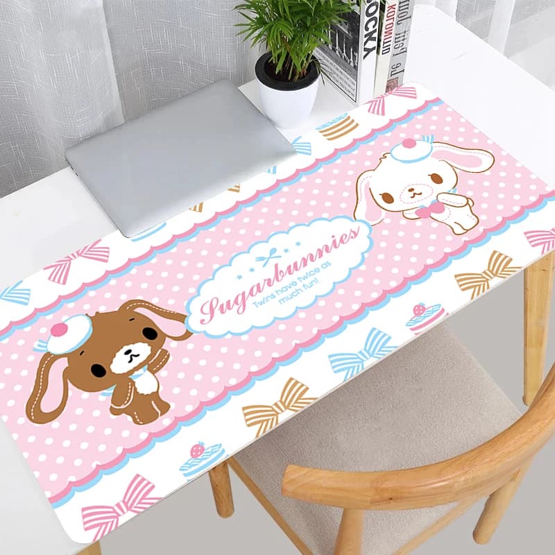 Mouse Mat Kawaii Gamer PC Desk Mat Sexy Computer Anime Mousepad Keyboard Pad Gamer Laptop Game Accessories S-zucchero Rabbits Mausepad