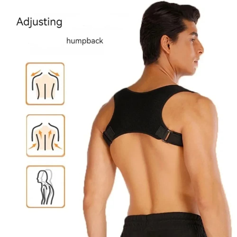 Cintura per la correzione della postura della schiena traspirante unisex Prevenzione del gobbo Aiuto per modellare la postura seduta per l'allineamento corretto del corpo
