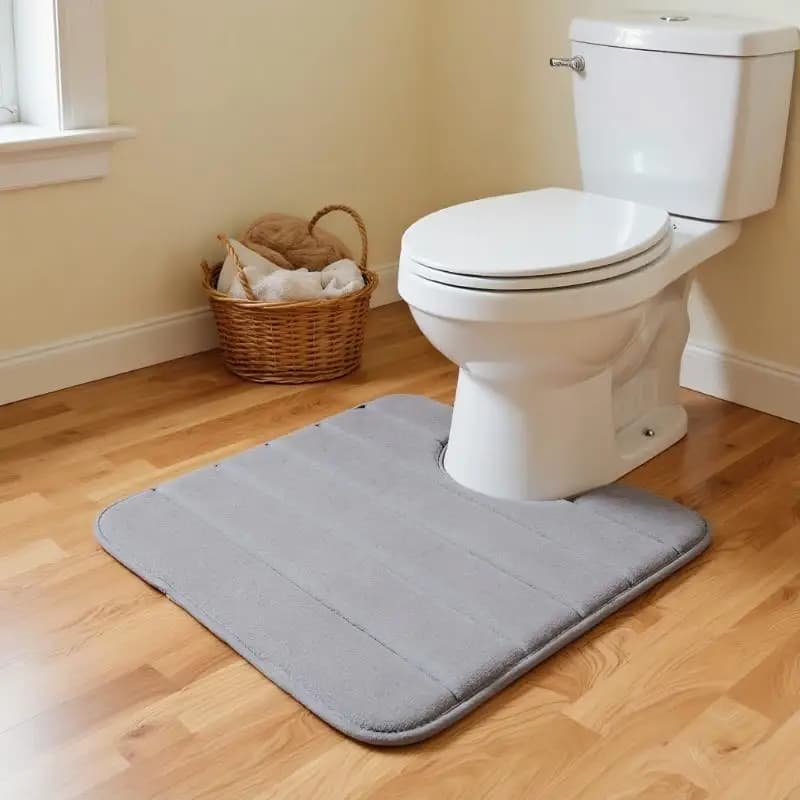 Tappetino da Bagno in Memory Foam Antiscivolo Super Assorbente a Forma di U, Tappeto per WC, Tappetino per Bagno