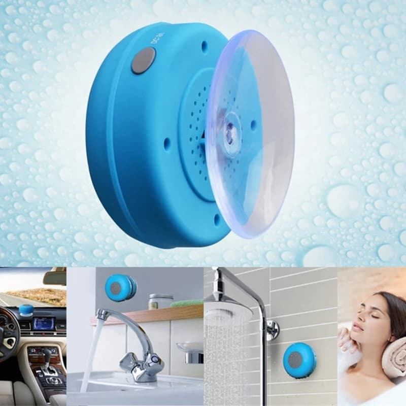 Altoparlante Bluetooth Wireless Impermeabile per Doccia e Bagno, con Grande Ventosa, Stereo, Mini Portatile per Sport all'Aperto