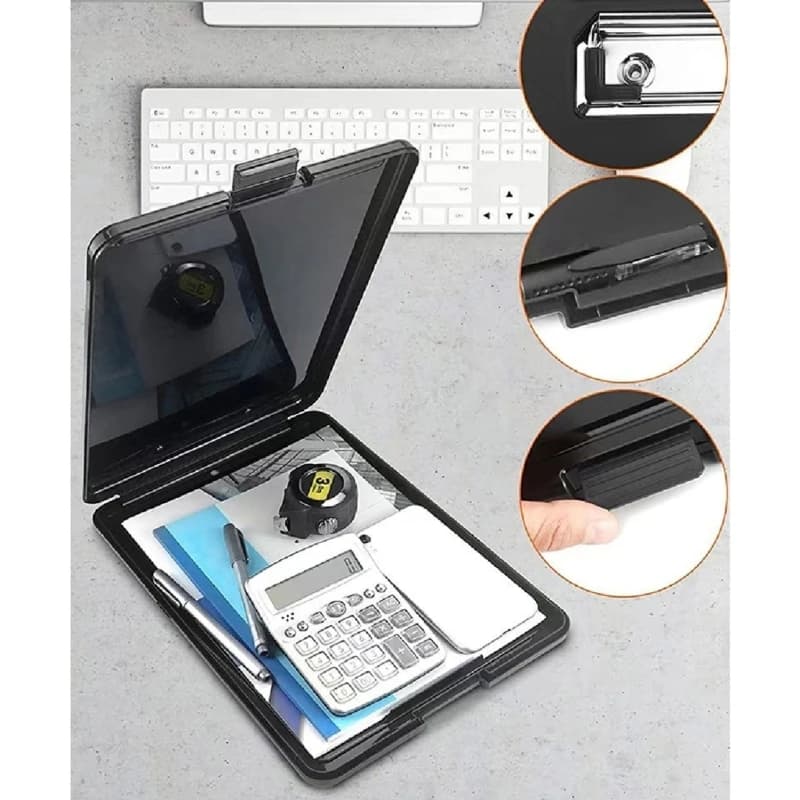 Astuccio portadocumenti 2 in 1 con portablocco Cartella portadocumenti impermeabile Scatola portadocumenti antipolvere per medico ospedaliero