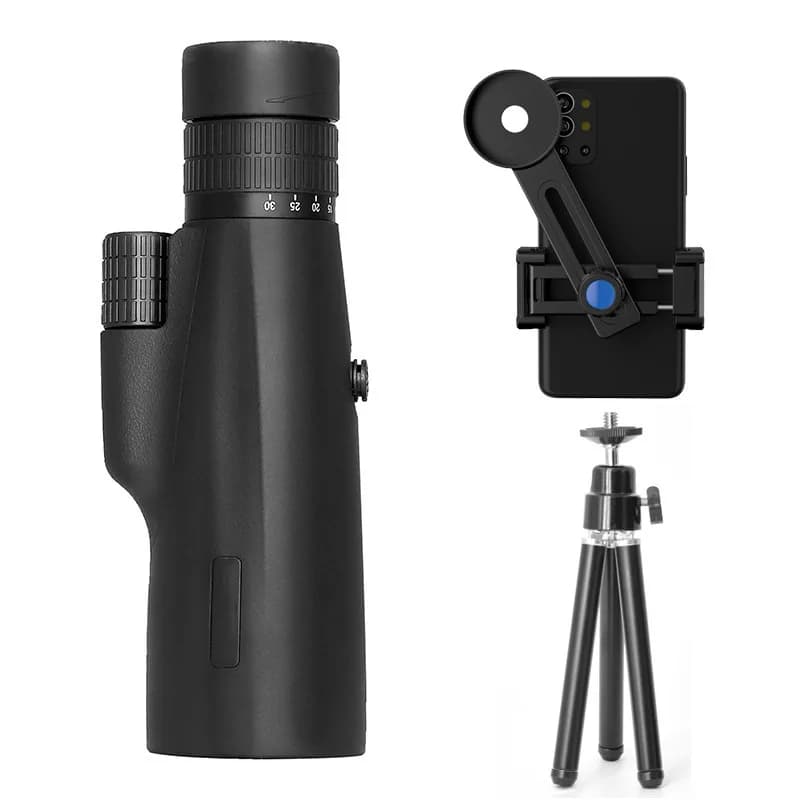 Telescopio monoculare con zoom continuo 30x52 ad alta potenza, a lungo raggio, per birdwatching, caccia, campeggio all'aperto, avventura