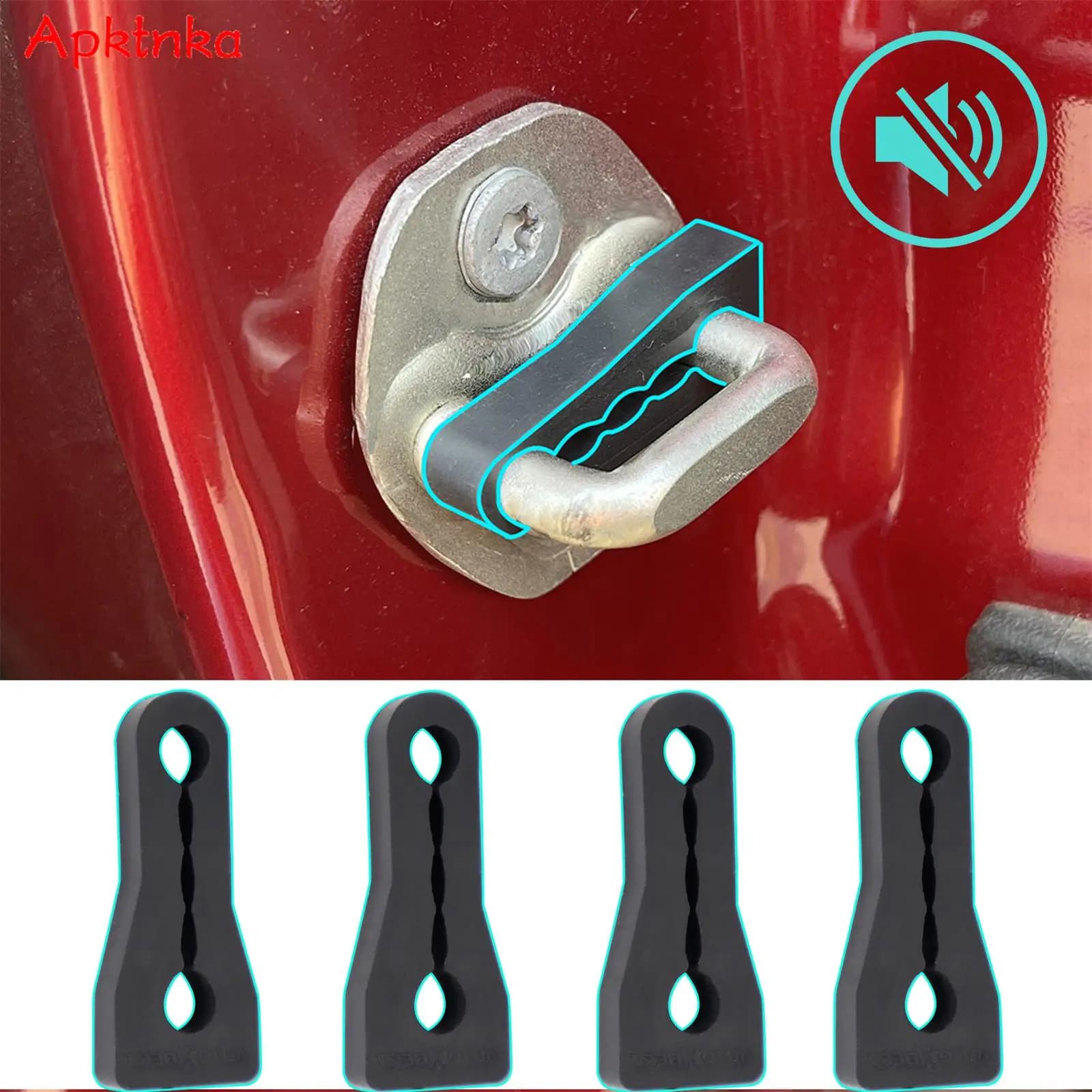 Sound Damper Door Lock Buffer For Kia sportage Rio k5 Ceed Morning Picanto 2018 - Rattling STOP Soundproof Deaf Seal Deadener