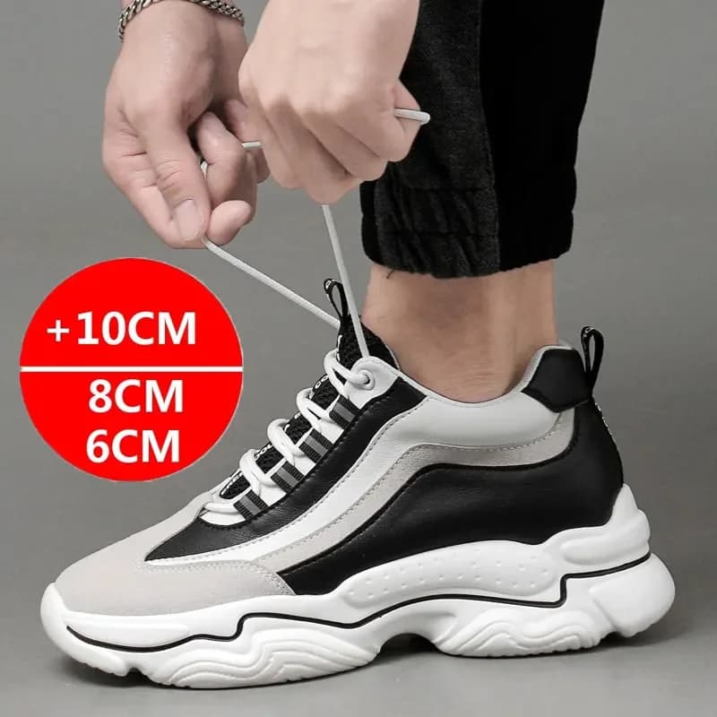 2024 Uomini Scarpe Ascensore Innalzamento Altezza Aumentata 10 Centimetri Solette 8 CENTIMETRI Uomo Sport Crescente Traspirante consegna gratuita scarpe di lusso