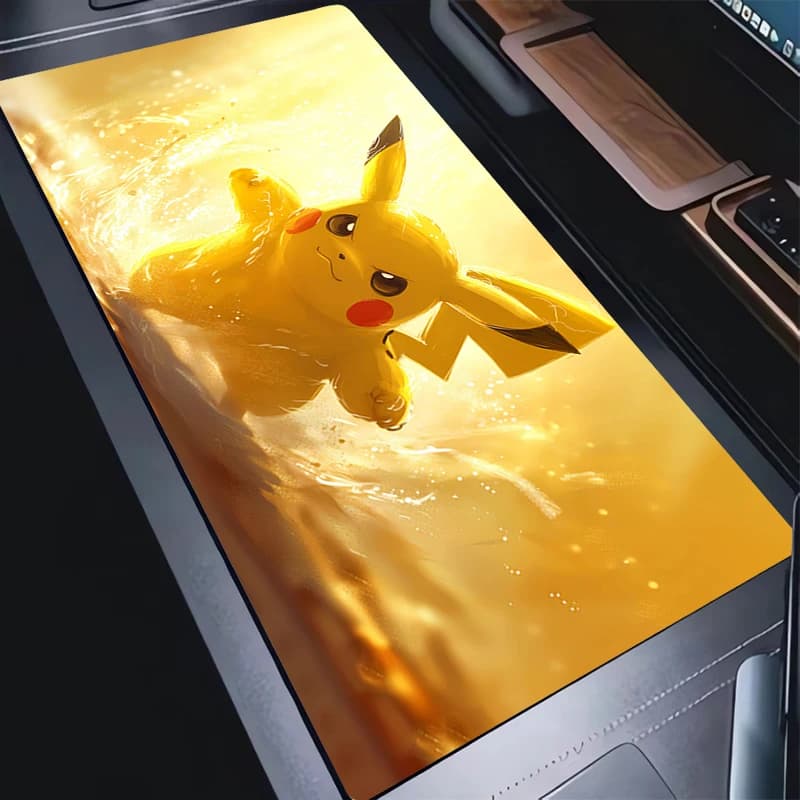 Tappetino per mouse P-Pokemon Pikachu 90x40 cm Anime Carpe PC Gamer Computer Mausepad Varmilo Tastiera Accessori da gioco Tappetino da scrivania esteso