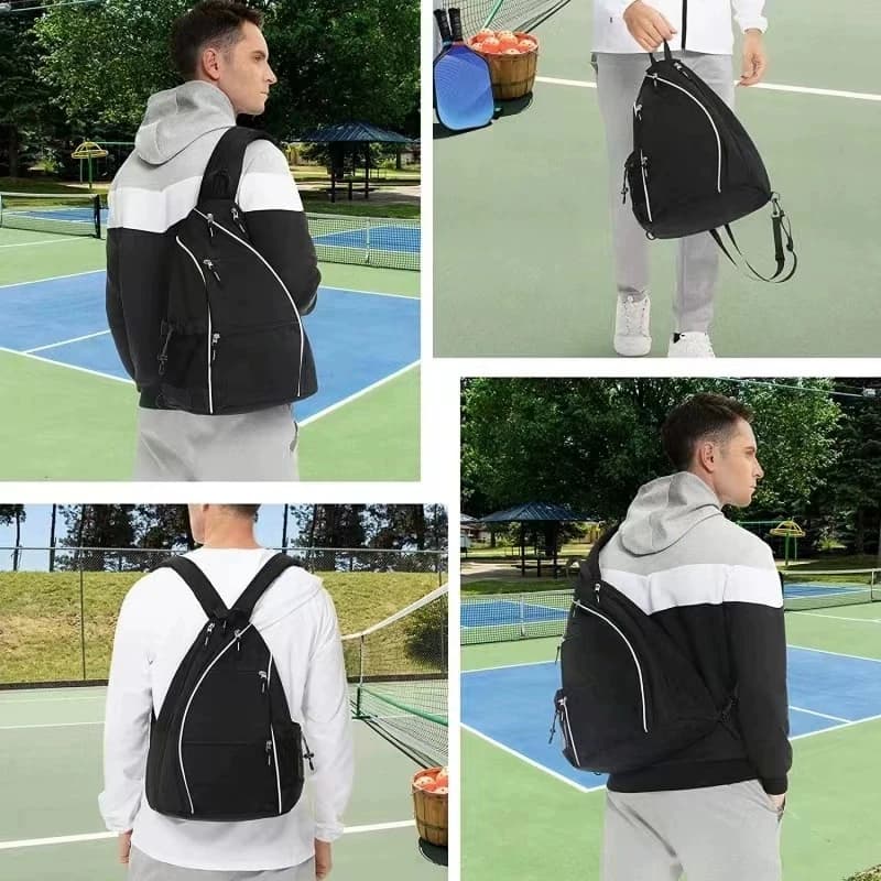 Men's Pickleball Backpack Sport Reversible paddle bag for pickleball Travel bag for tennis badminton Racquetball