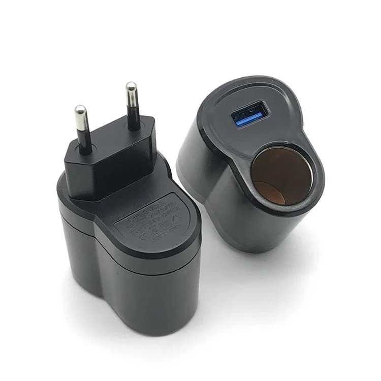 Caricabatteria per auto AC 220V a DC 12V Accessori auto Convertitore Adattatore per accendisigari per auto Spina UE USA