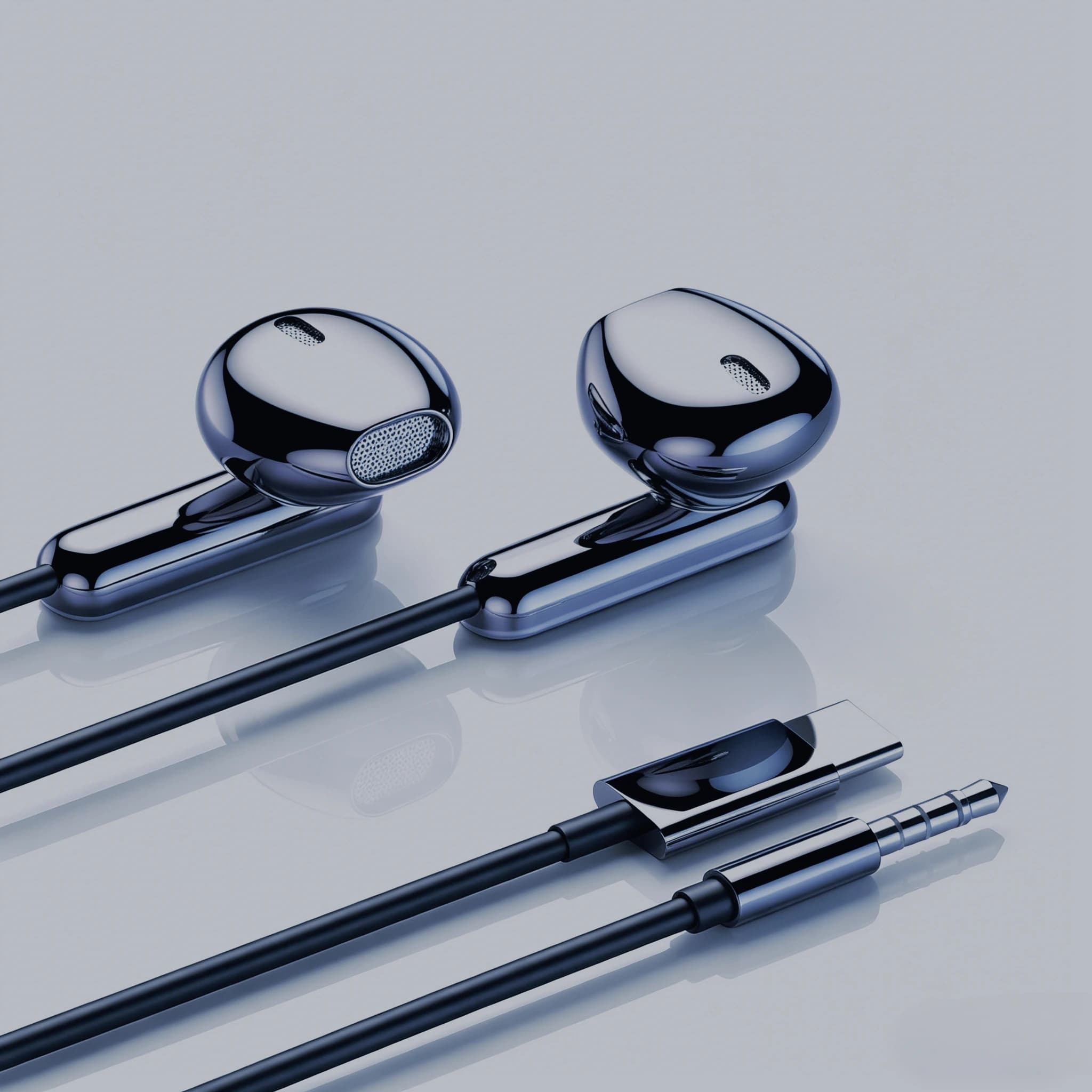 Auricolari In-Ear Cablati 3.5mm/USB Type-C, Cuffie Stereo HiFi con Bassi Potenti e Controllo Volume, Cuffie da Gaming per Musica e Videogiochi