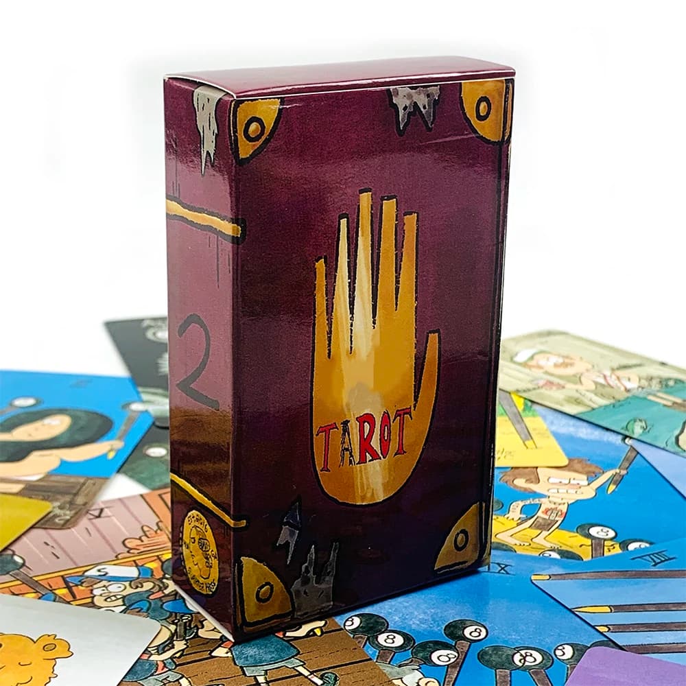 Carte dei Tarocchi 78 pezzi, mazzo di carte ispirato a Gravity Falls, versione inglese, stile stregonesco per principianti, ideale per divinazione, meditazione e come regalo