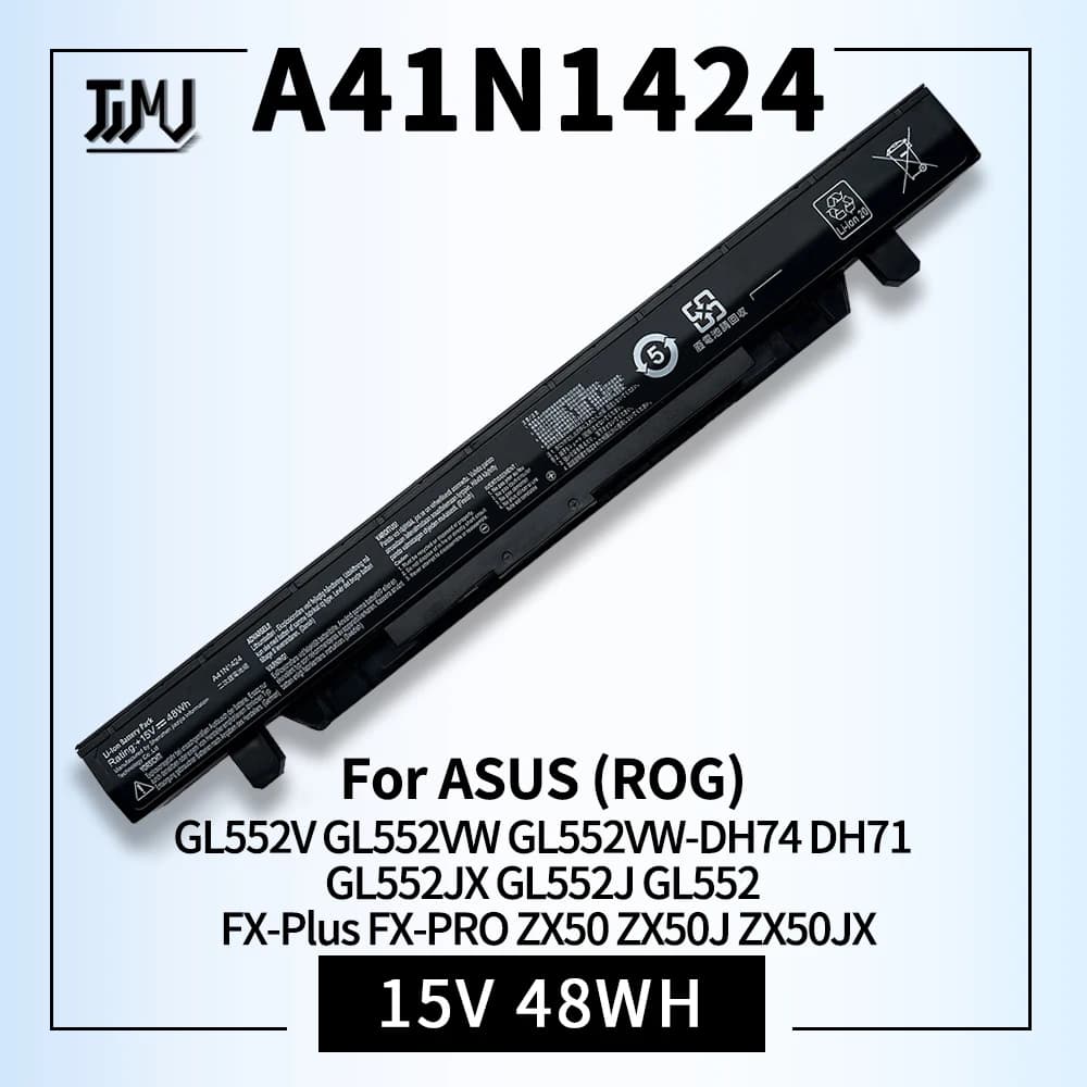A41N1424 Laptop Battery for ASUS ROG FX-Plus/PRO ZX50 ZX50J ZX50JX ZX50V ZX50VW GL552 GL552J GL552JW GL552V GL552VW FZ50 FX50VW