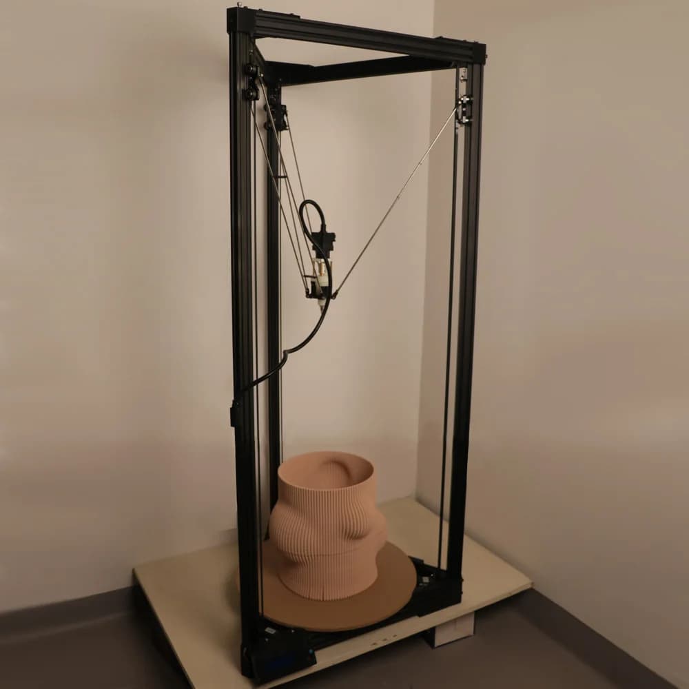 Stampante 3D in argilla, stampa di modelli in ceramica di grandi dimensioni Stampante 3D Kossel Delta Barilotto da 2 litri TC-500 Kit fai da te stabile e facile da usare