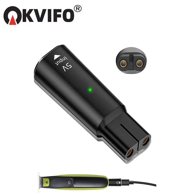 KVIFO 5V Type-C Shaver Adapter Charger Converter for Philips OneBlade Series QP2724 QP2834 QP1424 QP1924 QP4631 Beard Trimmer