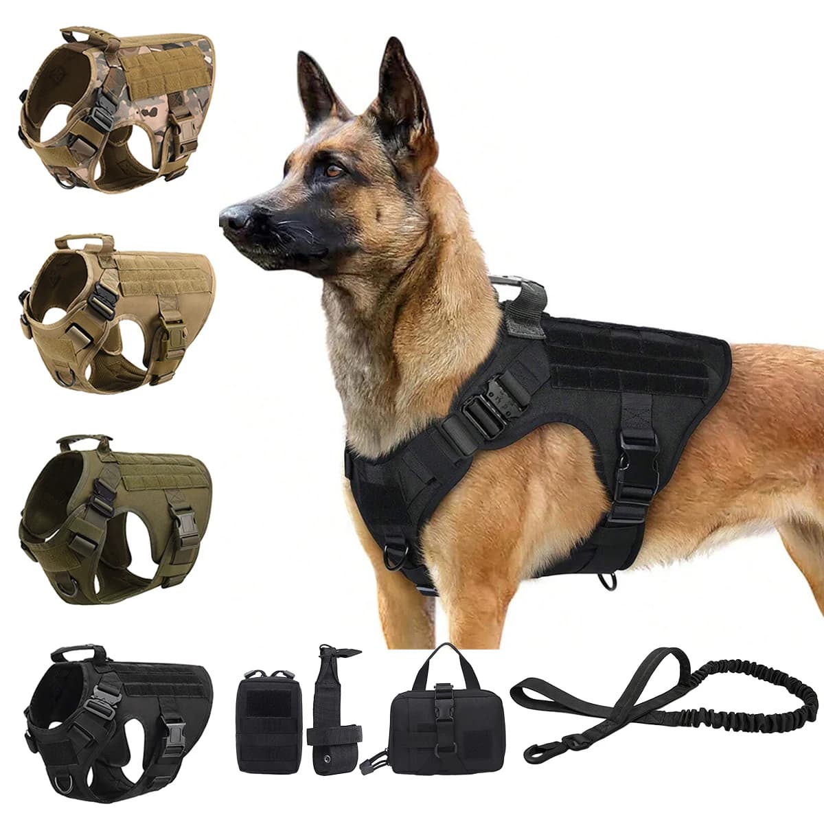 Pettorina tactical for dogs Collar Guinzaglio Bags Medium sized dog spring Pet Shepherd German Training Walking vest Pettorine for dogs