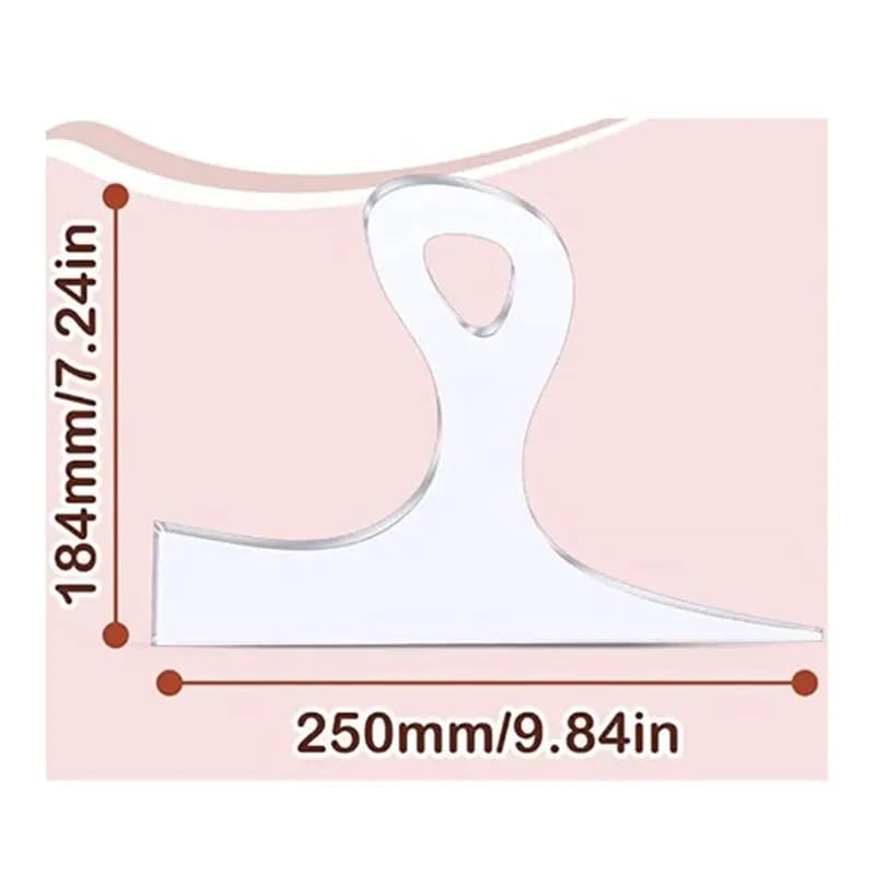 REST 3 modelli acrilici per la lavorazione del legno - Manico per tagliere per salumi/Stencil per tracciare curvy angolati per cucina